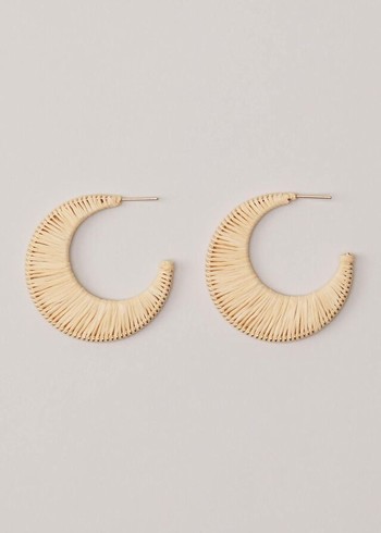 Phase Eight Raffia Hoop Jewellery White Australia | VH1645293